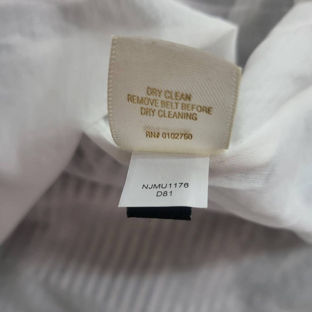 Kate Spade Blue Lawson Skirt A Line Floral Stripes Knee Length Belt Size 2 #267 - Picture 11 of 11
